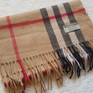 Burberry Cashmere Camel Scarf